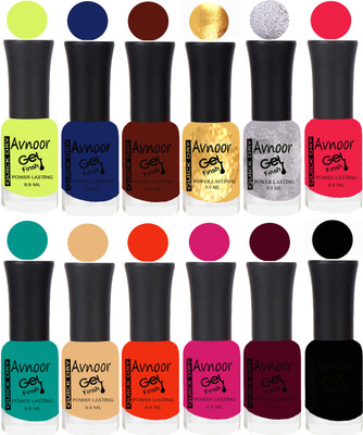 

Avnoor Velvet Matte Gel Nail Polish Combo 1450 Multicolor(Pack of 12)