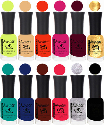

Avnoor Velvet Matte Gel Nail Polish Combo 1440 Multicolor(Pack of 12)