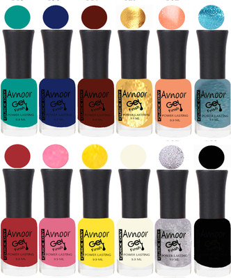 

Avnoor Velvet Matte Gel Nail Polish Combo 1413 Multicolor(Pack of 12)