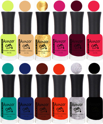 

Avnoor Velvet Matte Gel Nail Polish Combo 1437 Multicolor(Pack of 12)