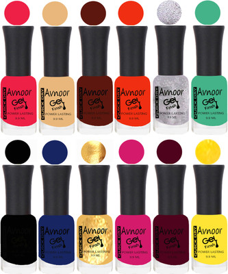 

Avnoor Velvet Matte Gel Nail Polish Combo 1536 Multicolor(Pack of 12)