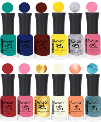 

Avnoor Velvet Matte Gel Nail Polish Combo 1408 Multicolor(Pack of 12)