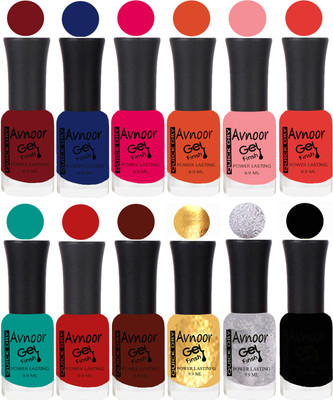 

Avnoor Velvet Matte Gel Nail Polish Combo 1328 Multicolor(Pack of 12)
