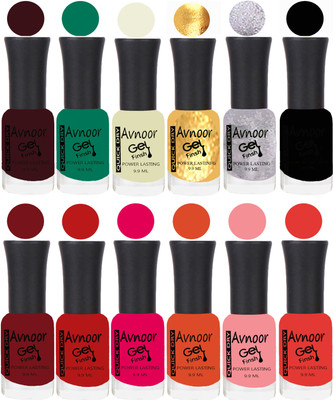 

Avnoor Velvet Matte Gel Nail Polish Combo 1377 Multicolor(Pack of 12)