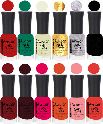 

Avnoor Velvet Matte Gel Nail Polish Combo 1378 Multicolor(Pack of 12)