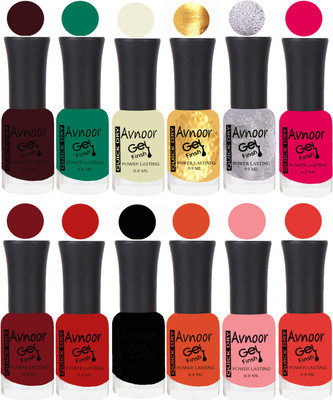 

Avnoor Velvet Matte Gel Nail Polish Combo 1389 Multicolor(Pack of 12)