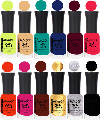 

Avnoor Velvet Matte Gel Nail Polish Combo 1448 Multicolor(Pack of 12)