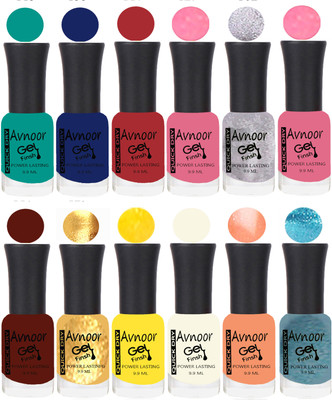 

Avnoor Velvet Matte Gel Nail Polish Combo 1418 Multicolor(Pack of 12)