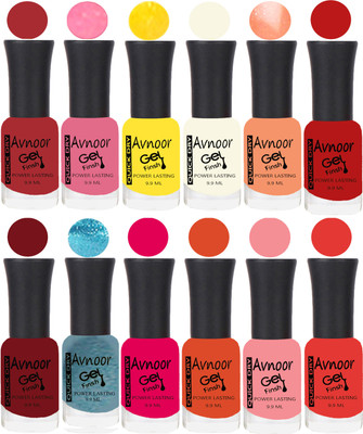

Avnoor Velvet Matte Gel Nail Polish Combo 1359 Multicolor(Pack of 12)
