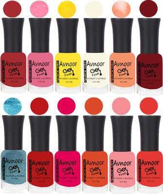 

Avnoor Velvet Matte Gel Nail Polish Combo 1353 Multicolor(Pack of 12)