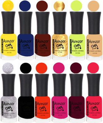 

Avnoor Velvet Matte Gel Nail Polish Combo 1565 Multicolor(Pack of 12)