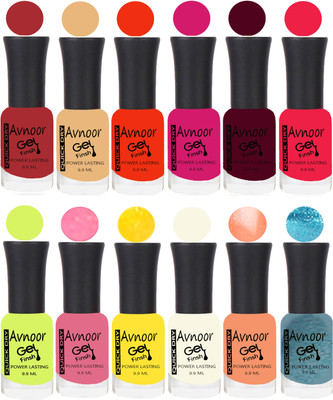 

Avnoor Velvet Matte Gel Nail Polish Combo 1486 Multicolor(Pack of 12)