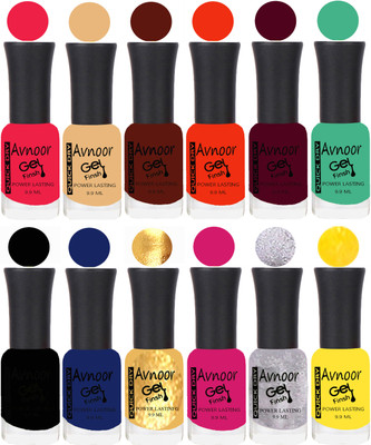 

Avnoor Velvet Matte Gel Nail Polish Combo 1537 Multicolor(Pack of 12)