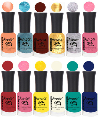 

Avnoor Velvet Matte Gel Nail Polish Combo 1411 Multicolor(Pack of 12)