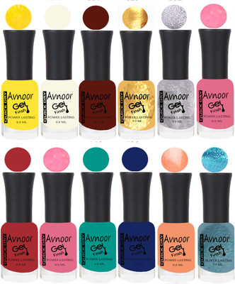 

Avnoor Velvet Matte Gel Nail Polish Combo 1414 Multicolor(Pack of 12)