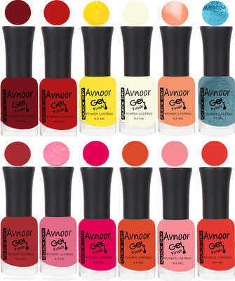 

Avnoor Velvet Matte Gel Nail Polish Combo 1375 Multicolor(Pack of 12)