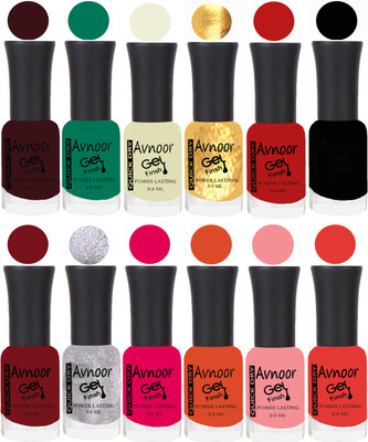 

Avnoor Velvet Matte Gel Nail Polish Combo 1382 Multicolor(Pack of 12)