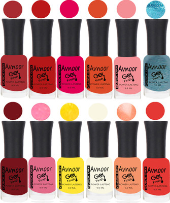 

Avnoor Velvet Matte Gel Nail Polish Combo 1376 Multicolor(Pack of 12)
