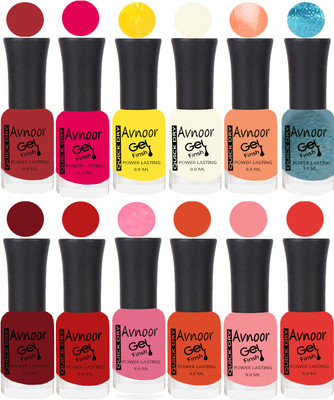 

Avnoor Velvet Matte Gel Nail Polish Combo 1361 Multicolor(Pack of 12)