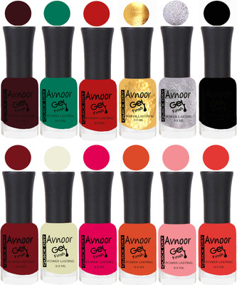 

Avnoor Velvet Matte Gel Nail Polish Combo 1380 Multicolor(Pack of 12)