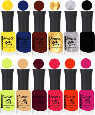 

Avnoor Velvet Matte Gel Nail Polish Combo 1570 Multicolor(Pack of 12)