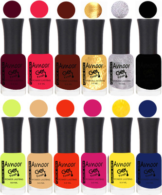 

Avnoor Velvet Matte Gel Nail Polish Combo 1572 Multicolor(Pack of 12)