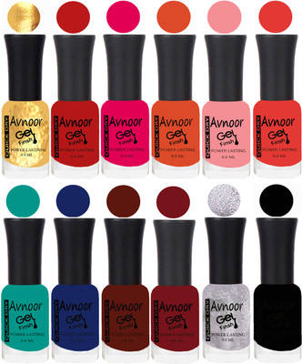 

Avnoor Velvet Matte Gel Nail Polish Combo 1341 Multicolor(Pack of 12)
