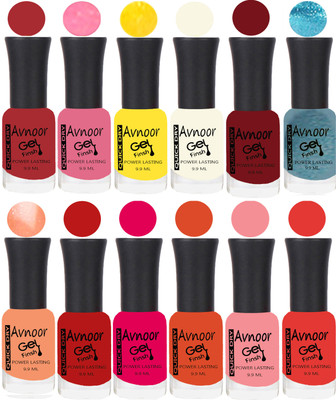 

Avnoor Velvet Matte Gel Nail Polish Combo 1352 Multicolor(Pack of 12)