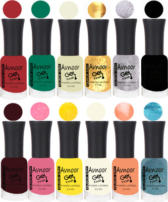 

Avnoor Velvet Matte Gel Nail Polish Combo 1518 Multicolor(Pack of 12)