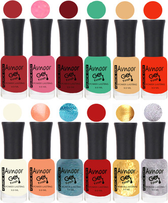 

Avnoor Velvet Matte Gel Nail Polish Combo 1559 Multicolor(Pack of 12)
