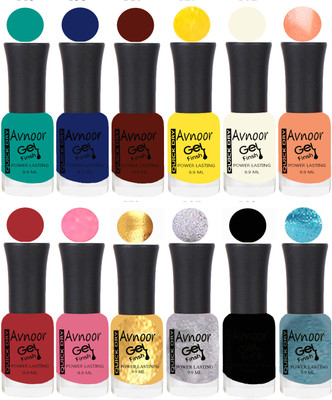 

Avnoor Velvet Matte Gel Nail Polish Combo 1421 Multicolor(Pack of 12)