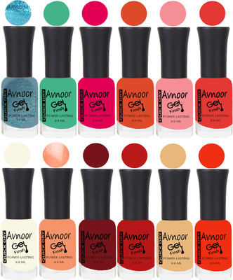 

Avnoor Velvet Matte Gel Nail Polish Combo 1583 Multicolor(Pack of 12)