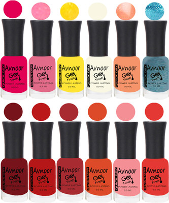 

Avnoor Velvet Matte Gel Nail Polish Combo 1360 Multicolor(Pack of 12)