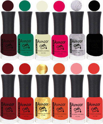 

Avnoor Velvet Matte Gel Nail Polish Combo 1387 Multicolor(Pack of 12)