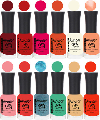 

Avnoor Velvet Matte Gel Nail Polish Combo 1580 Multicolor(Pack of 12)