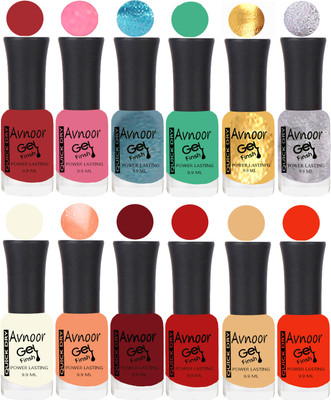 

Avnoor Velvet Matte Gel Nail Polish Combo 1553 Multicolor(Pack of 12)