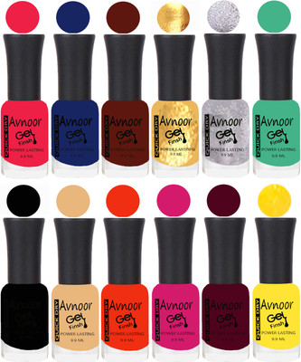 

Avnoor Velvet Matte Gel Nail Polish Combo 1534 Multicolor(Pack of 12)