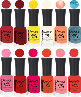 

Avnoor Velvet Matte Gel Nail Polish Combo 1349 Multicolor(Pack of 12)
