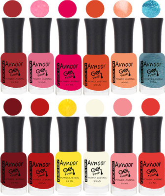 

Avnoor Velvet Matte Gel Nail Polish Combo 1370 Multicolor(Pack of 12)