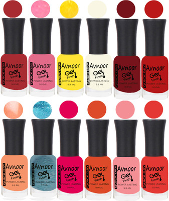 

Avnoor Velvet Matte Gel Nail Polish Combo 1372 Multicolor(Pack of 12)