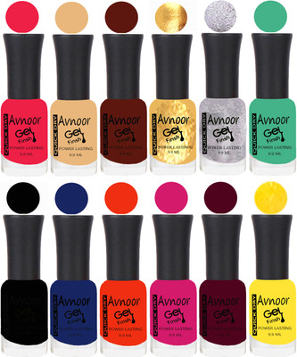 

Avnoor Velvet Matte Gel Nail Polish Combo 1535 Multicolor(Pack of 12)