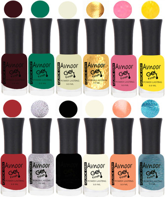 

Avnoor Velvet Matte Gel Nail Polish Combo 1525 Multicolor(Pack of 12)