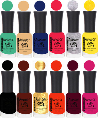 

Avnoor Velvet Matte Gel Nail Polish Combo 1541 Multicolor(Pack of 12)