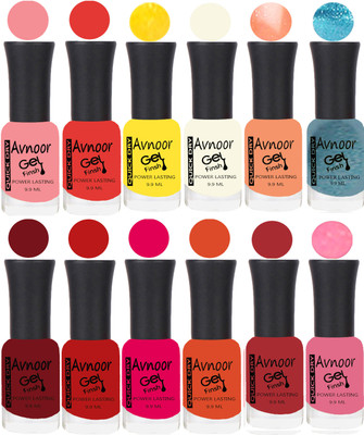 

Avnoor Velvet Matte Gel Nail Polish Combo 1366 Multicolor(Pack of 12)