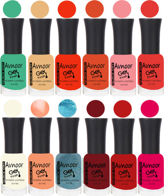 

Avnoor Velvet Matte Gel Nail Polish Combo 1586 Multicolor(Pack of 12)