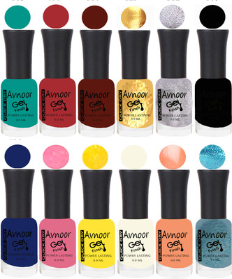 

Avnoor Velvet Matte Gel Nail Polish Combo 1394 Multicolor(Pack of 12)