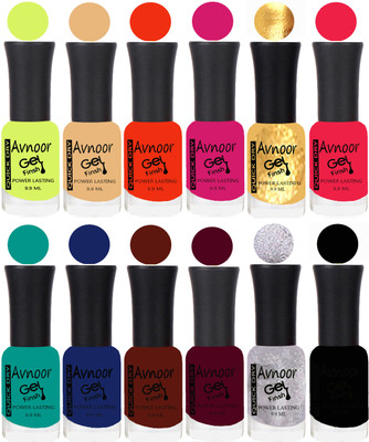 

Avnoor Velvet Matte Gel Nail Polish Combo 1439 Multicolor(Pack of 12)