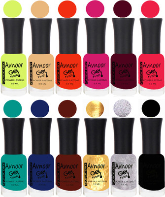 

Avnoor Velvet Matte Gel Nail Polish Combo 1422 Multicolor(Pack of 12)