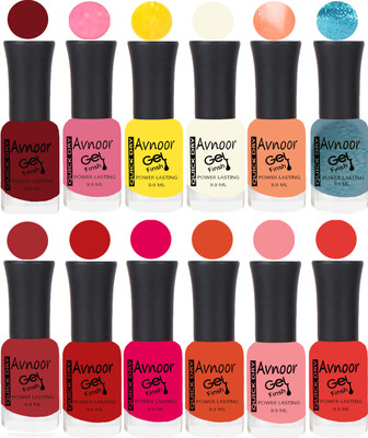 

Avnoor Velvet Matte Gel Nail Polish Combo 1348 Multicolor(Pack of 12)