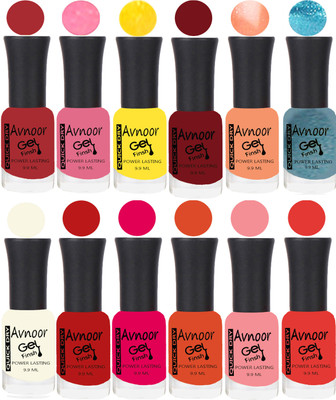 

Avnoor Velvet Matte Gel Nail Polish Combo 1351 Multicolor(Pack of 12)
